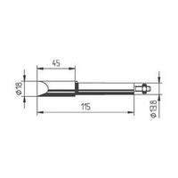 Soldering tip Chisel-shaped, strengthened, nickel plated Ersa 202 MZ Tip size 18 mm Content 1 pc(s)