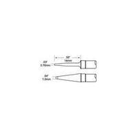 soldering tip pencil shaped oki by metcal tfp blp1 tip size 1 mm tip l ...