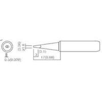 Soldering tip Chisel-shaped TOOLCRAFT T-1, 6D Tip size 1.6 mm Tip length 17 mm Content 1 pc(s)