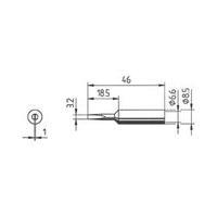 Soldering tip Chisel-shaped, straight Ersa 832 ED LF Tip size 3.2 mm Content 1 pc(s)