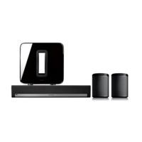 Sonos 5.1 Home Cinema System. System includes PLAYBAR SUB and 2 PLAY:1 Black Speakers