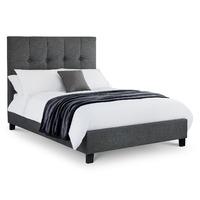 Sorrento Slate Upholstered Bed Frame - Double