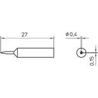 Soldering tip Chisel-shaped Weller XNT 1SC Tip size 0.4 mm Tip length 27 mm Content 1 pc(s)