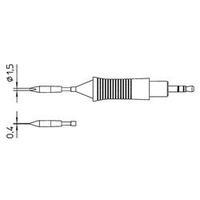 Soldering tip Chisel-shaped, straight Weller RT4 Tip size 1.5 mm Content 1 pc(s)