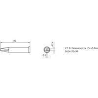 soldering tip chisel shaped weller xt b tip size 24 mm content 1 pcs