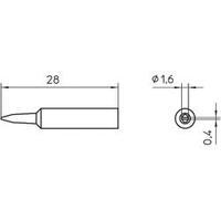 Soldering tip Chisel-shaped Weller XNT A Tip size 1.6 mm Content 1 pc(s)