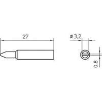 soldering tip chisel shaped weller xnt c tip size 32 mm content 1 pcs