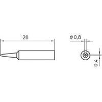 soldering tip chisel shaped weller xnt h tip size 08 mm content 1 pcs