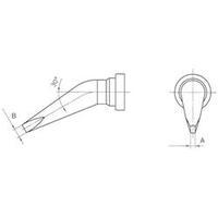 Soldering tip Chisel-shaped, bent Weller LT-BX Tip size 2.4 mm Content 1 pc(s)