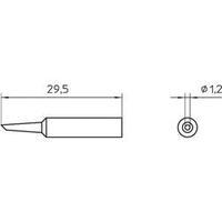 Soldering tip Round, bevelled 45° Weller XNT 4 Tip size 1.2 mm Content 1 pc(s)