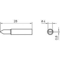 soldering tip chisel shaped weller xnt d tip size 4 mm content 1 pcs