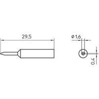 Soldering tip Chisel-shaped Weller XNT 6 Tip size 1.6 mm Content 1 pc(s)