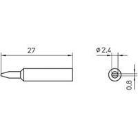 Soldering tip Chisel-shaped Weller XNT B Tip size 2.4 mm Content 1 pc(s)