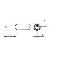 Soldering tip Chisel-shaped Weller NT H Tip size 0.8 mm Content 1 pc(s)