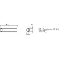 Soldering tip Chisel-shaped Weller XT-E Tip size 5.9 mm Content 1 pc(s)
