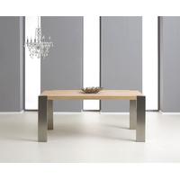 Sorrento 180cm Oak and Metal Extending Dining Table