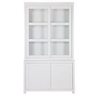 SOLID PINE DISPLAY CABINET in White