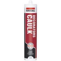 soudal 380ml white decorators caulk