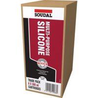 Soudal Multi-Purpose Clear Sealant Pack of 6