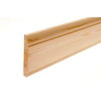 Softwood Mouldings Smooth Skirting (T)15mm (W)94mm (L)2100mm Pack of 1