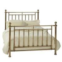 solomon metal bed frame brass king