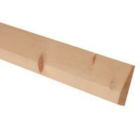 Softwood Mouldings Smooth Skirting (T)15mm (W)69mm (L)2400mm Pack of 4