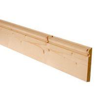 Softwood Mouldings Smooth Skirting (T)15mm (W)119mm (L)2400mm Pack of 4