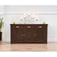 somerset 3 door 3 drawer dark oak sideboard