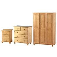 Sol 3 Door Wardrobe 2 and 3 Drawer Chest and Bedside Set