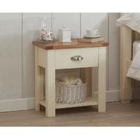 Somerset Oak and Cream Bedside Table