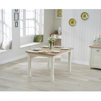 somerset 150cm oak and cream dining table