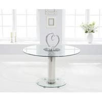 sofia 120cm round glass dining table