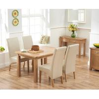 Somerset 130cm Oak Dining Table with Cannes Chairs