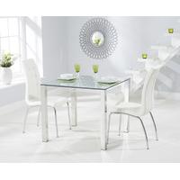 Sophie 90cm Glass Dining Table with Calgary Chairs