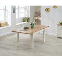 somerset 130cm oak and cream extending dining table