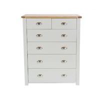 Somerset Oak and Grey 2 Over 4 Drawer Chest