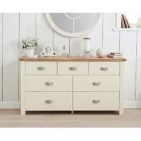 Somerset Oak and Cream 3 Over 4 Drawer Chest