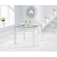 sophie 90cm glass dining table