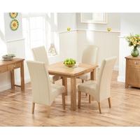 somerset 90cm flip top oak dining table with cannes chairs