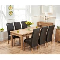 Somerset 180cm Oak Extending Dining Table with Venezia Chairs