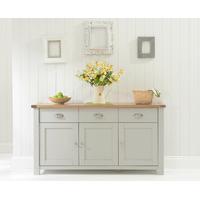 somerset oak and grey 3 door 3 drawer sideboard