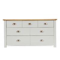 Somerset Oak and Grey 3 Over 4 Drawer Chest