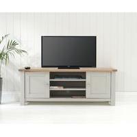 somerset oak and grey tv unit