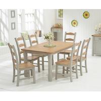 Somerset 150cm Oak and Grey Dining Table with Somerset Chairs