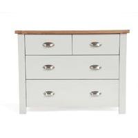 Somerset Oak and Grey 2 Over 2 Drawer Chest