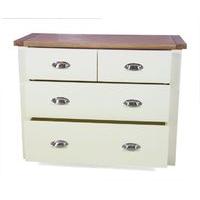 Somerset Oak and Cream 2 Over 2 Drawer Chest