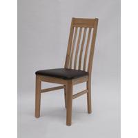 sophia faux leather solid oak dining chairs