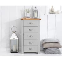 Somerset Oak and Grey 5 Drawer Chest