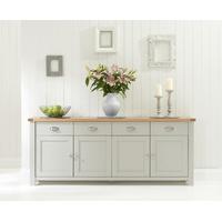 somerset oak and grey 4 door 4 drawer sideboard