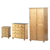 sol 2 door wardrobe 2 and 3 drawer chest and bedside set